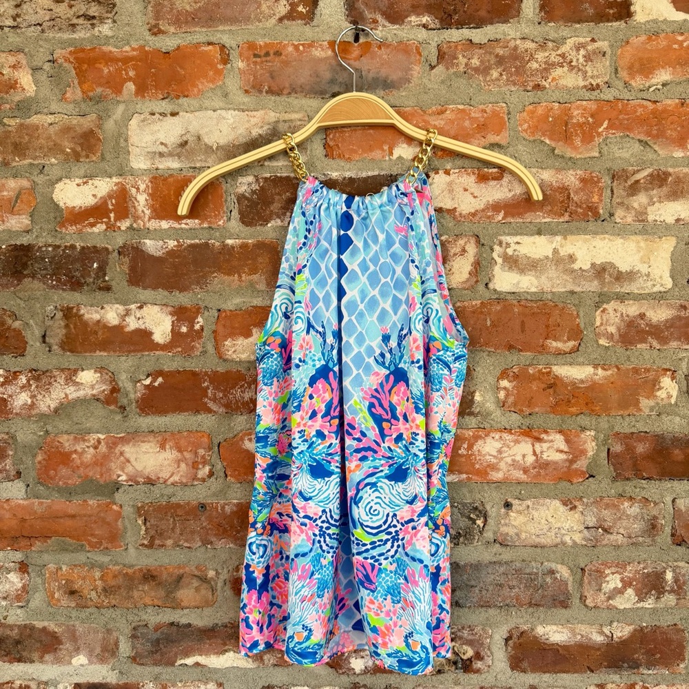 Lilly Pulitzer‎ Isa Halter Top Hidden Treasure Print XXS